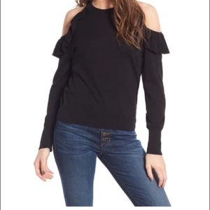 BP Black Long Sleeve cold shoulder top